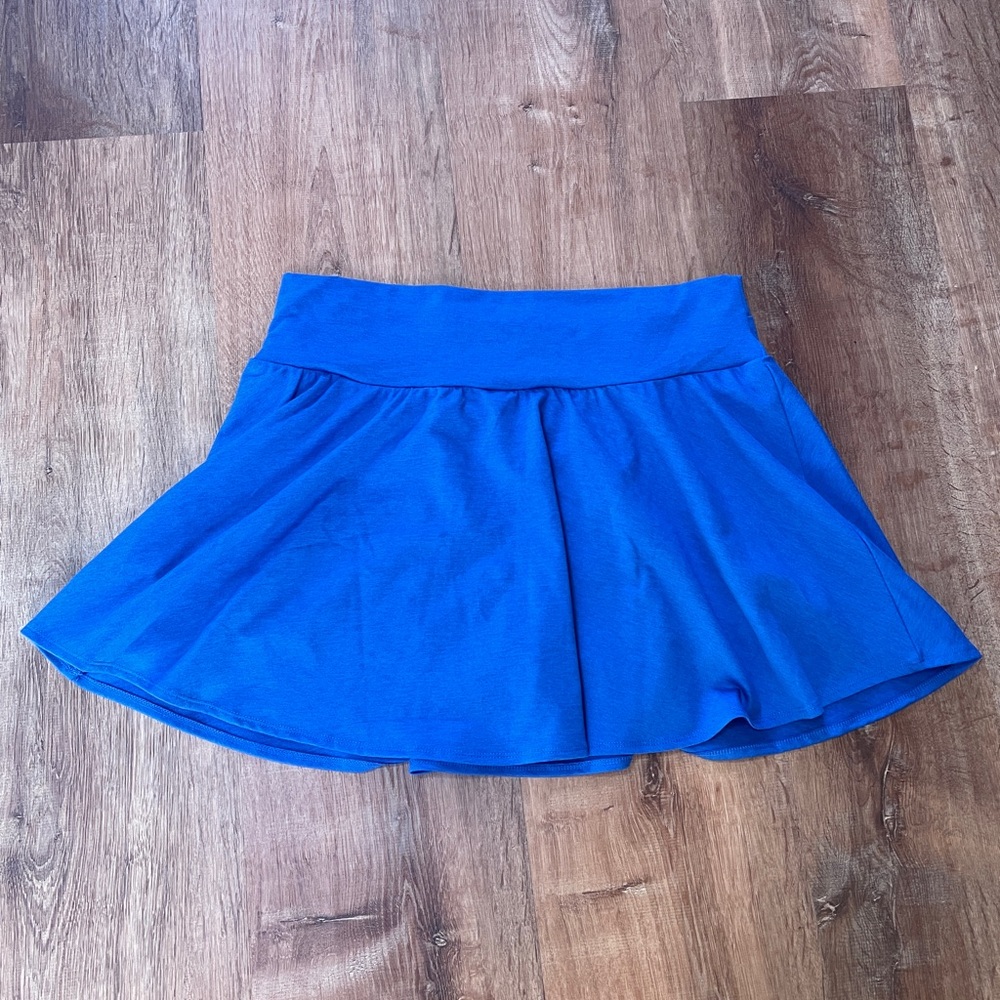 Old Navy Extra High Rise Cloudcomfy Skort XL Blue Tennis Skirt Stretch Soft NWT - Picture 3 of 9